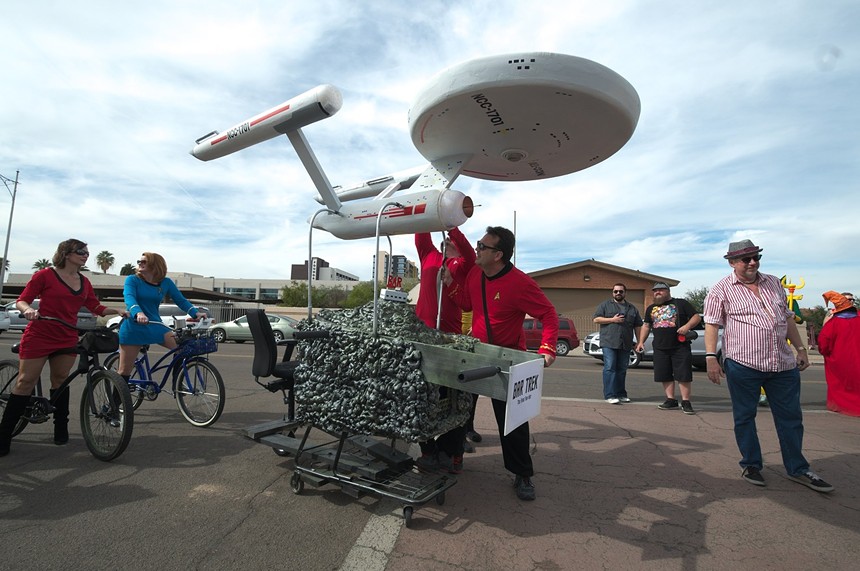 A Star Trek-themed cart at the Phoenix Idiotarod in 2017. - BENJAMIN LEATHERMAN
