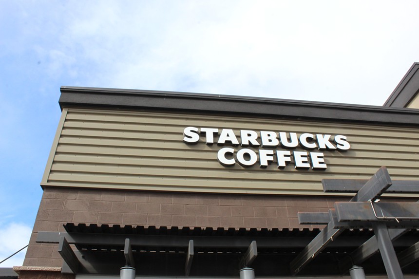 This Starbucks cafe at the corner of South Power and East Baseline Roads could become the third of 9,000 corporate stores in the country to successfully unionize. - ELIAS WEISS