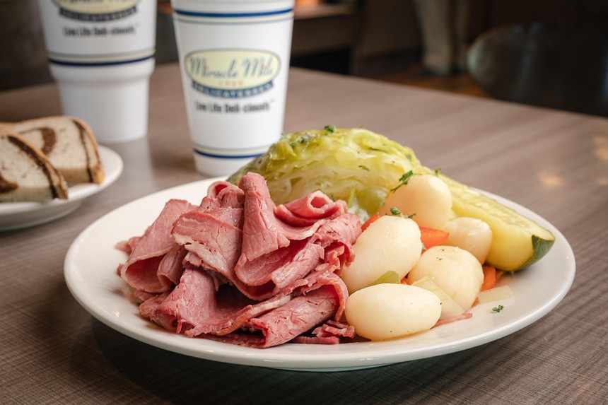 The St. Patrick's Day special at Miracle Mile Deli. - MIRACLE MILE DELI