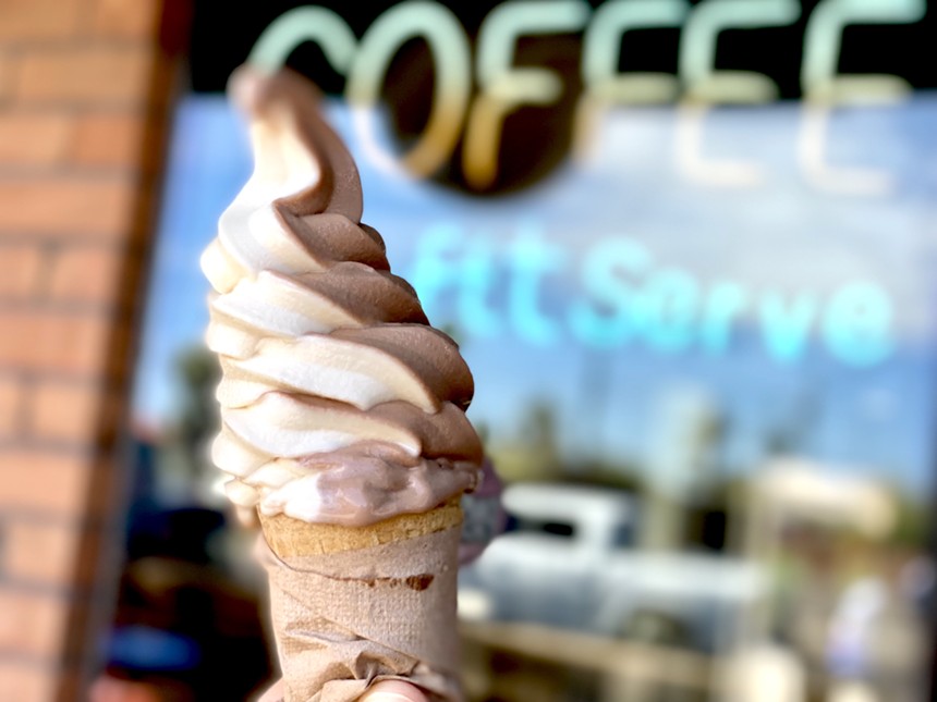 Cheat on the tSoynami with a swirl cone from Nami. - ALLISON YOUNG