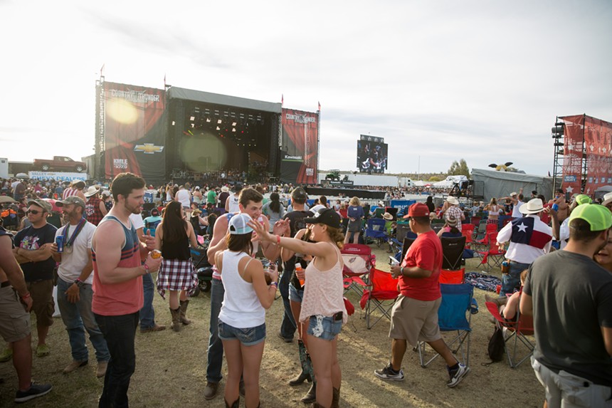 The scene at a previous edition of Country Thunder. - LEAVITT WELLS