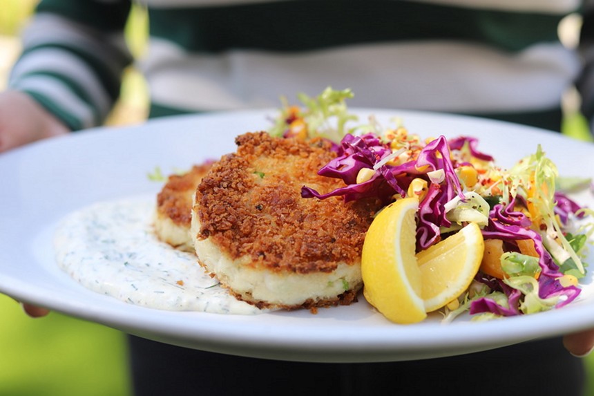 The Maryland crab cakes at The Henry. - FOX RESTAURANT CONCEPTS