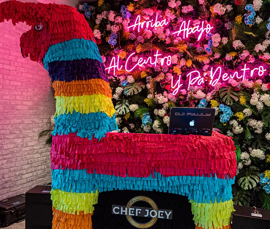 The DJ booth at The Mexicano is always a party. - THE MEXICANO
