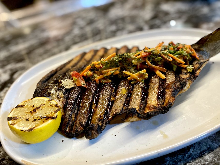 First & Last's Whole Grilled Branzino is as tasty as it is impressive.  - ALLISON YOUNG