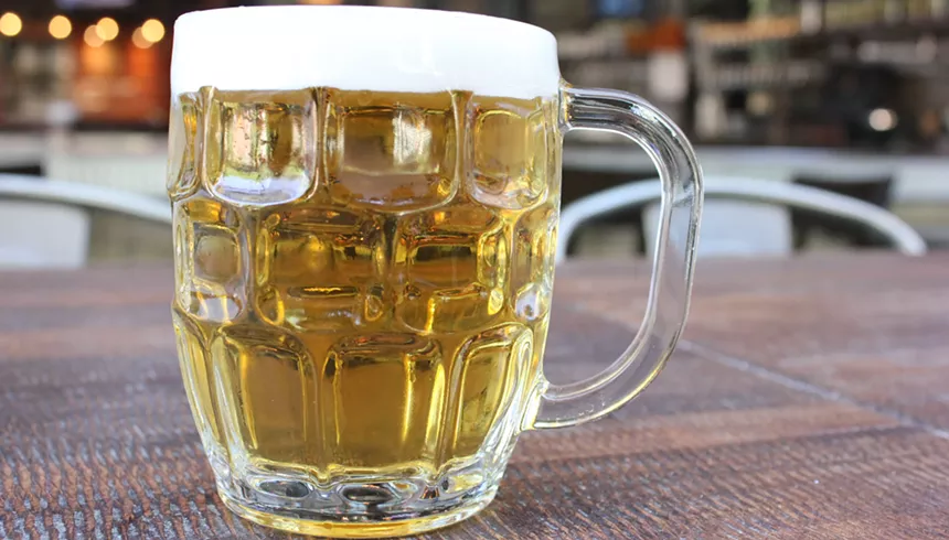 One of the many beers on tap at Pedal Haus in Tempe. - CHRIS MALLOY