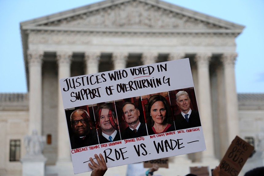 Protesters at the Supreme Court protest the leaked Alito draft of a decision overturning Roe v. Wade. - ALEX WONG/GETTY IMAGES