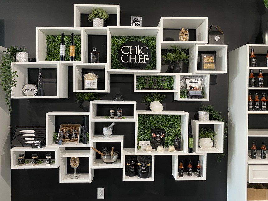 Chic Chef Marketplace sells infused olive oils, vinegars, spice blends, and other goods. - NATASHA YEE