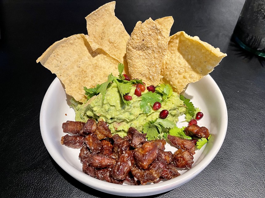 Ribeye Chicharon Guac is a great way to flavor steak without shelling out an entree.  - Tyrion Morris