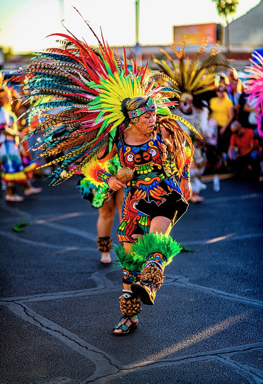 Azteca dancers perform