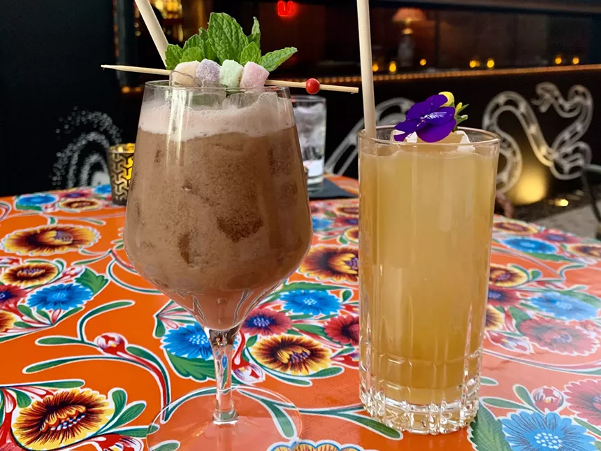 Cocktails at Khla bar.