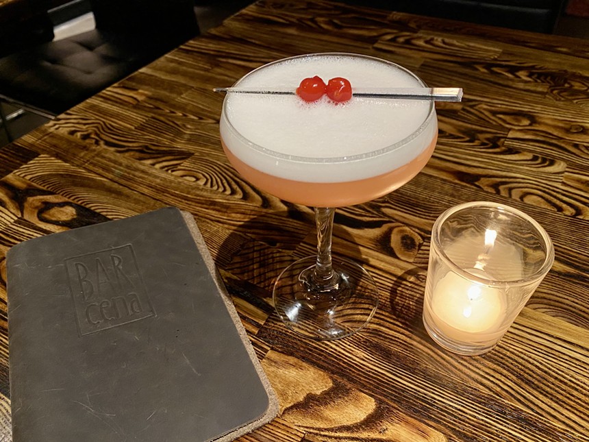 Pink cocktail at Bar Cena.