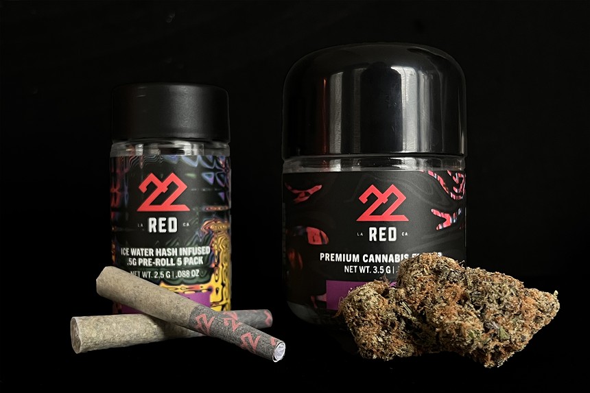 22Red Ice Water Hash pre-rolls and deli flower