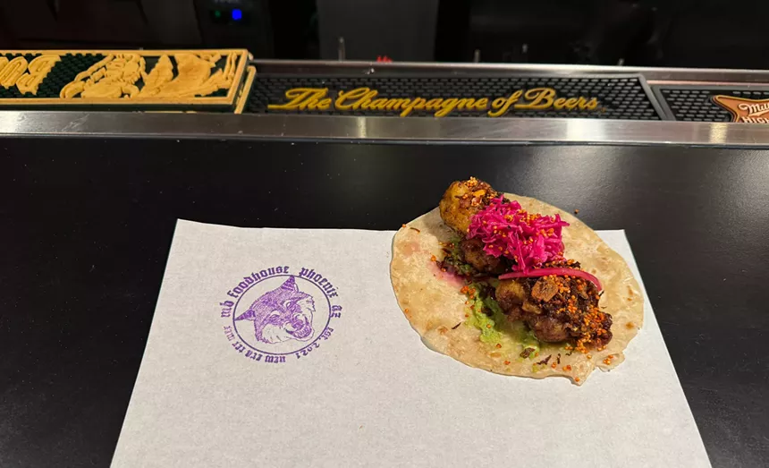 A vegan cauliflower taco at MB Foodhouse.