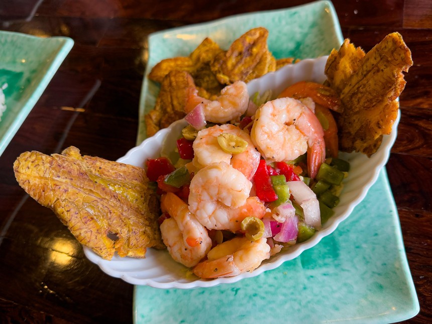 Shrimp salad at Raices.