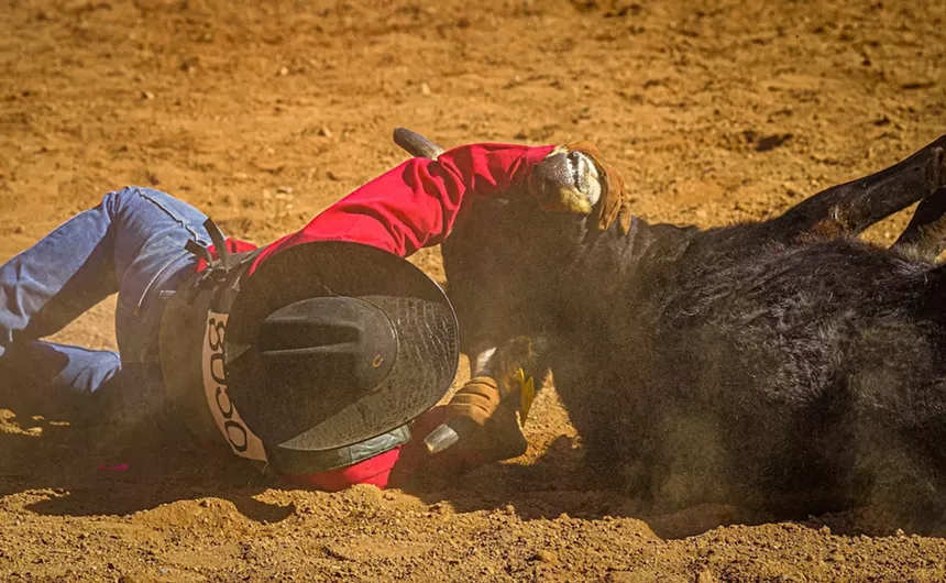 A cowboy at Arizona Gay Rodeo