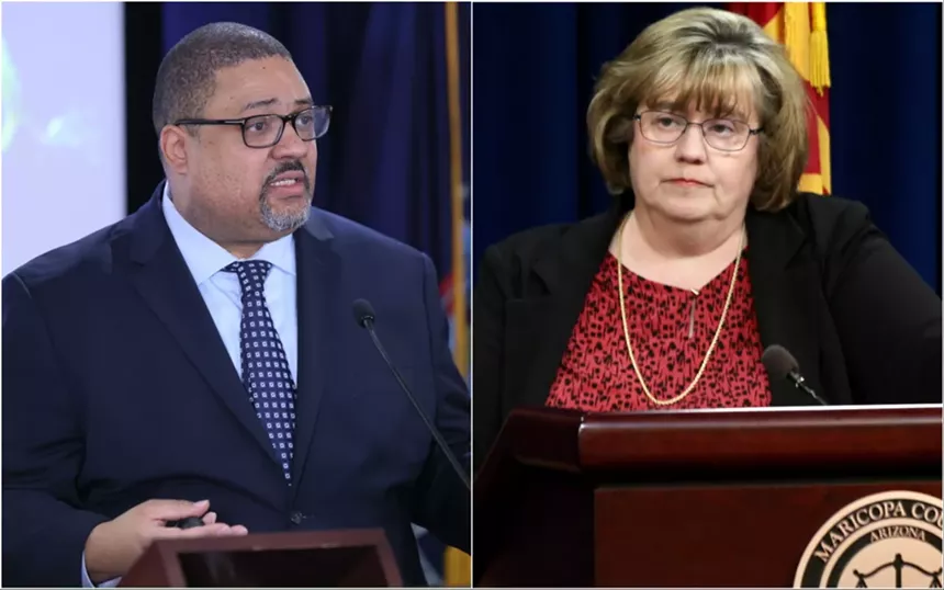 Alvin Bragg and Rachel Mitchell