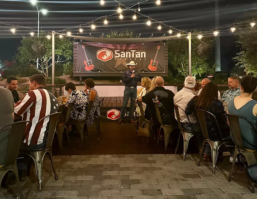 Dinner on patio at SanTan Brewing Co.