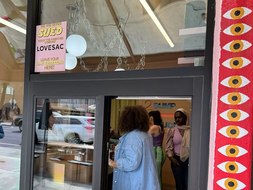 Lovebite Dumpling window with sign.