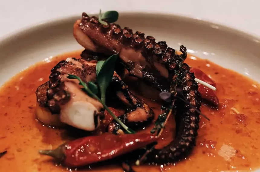 Charred octopus.