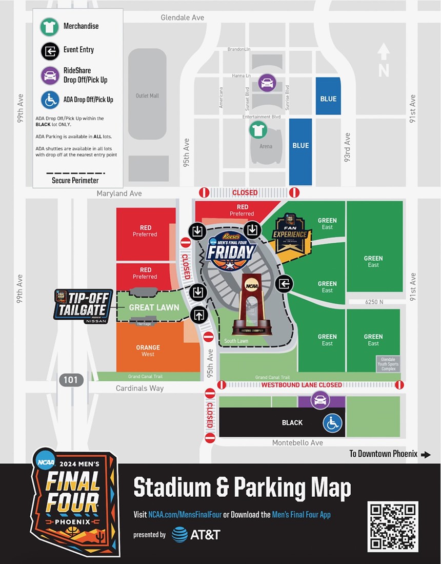 State Farm Stadium parking map
