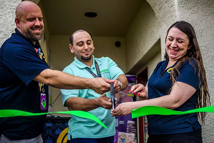Mint ribbon cutting
