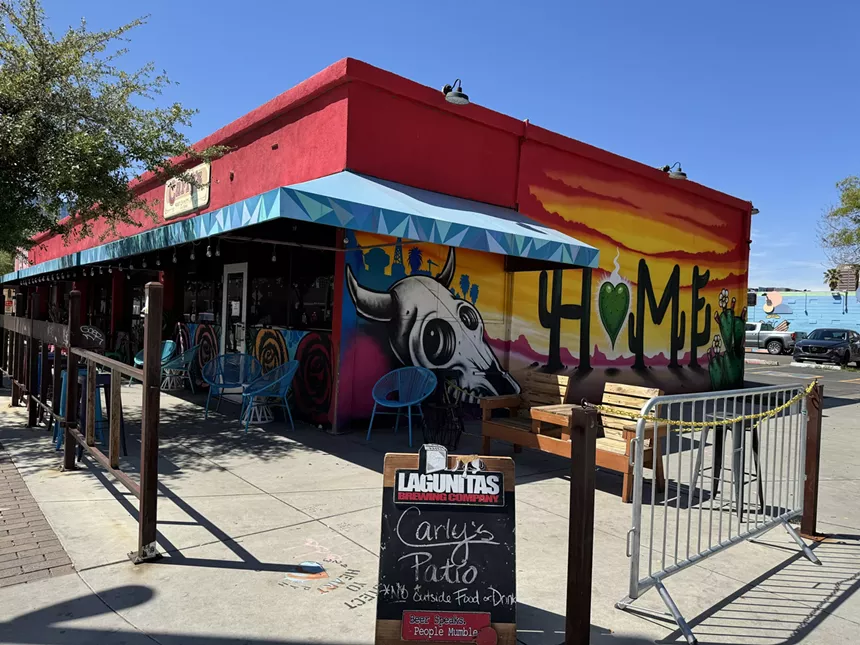 Outside Carly's Bistro
