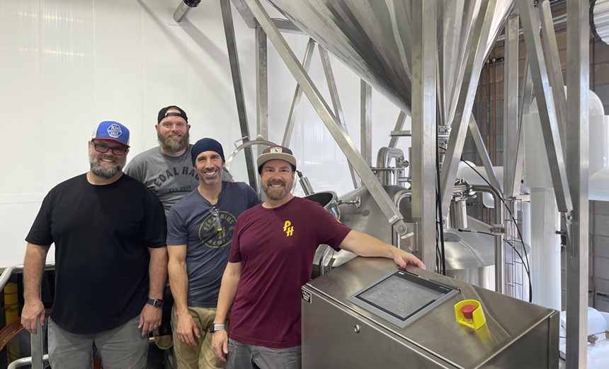The four-man Pedal Haus Brewery team.
