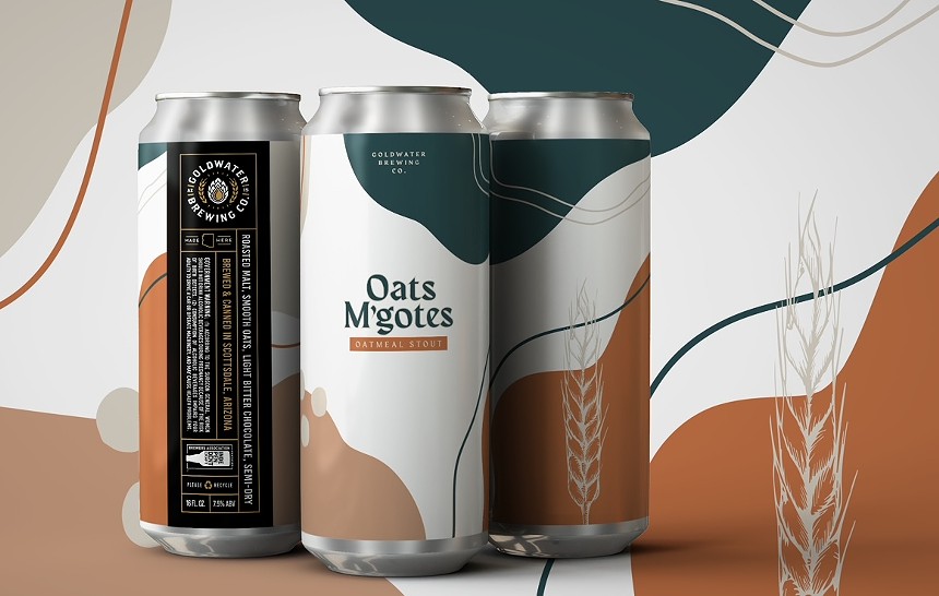 Cans of Goldwater Brewing Co.'s Oats M'gotes.