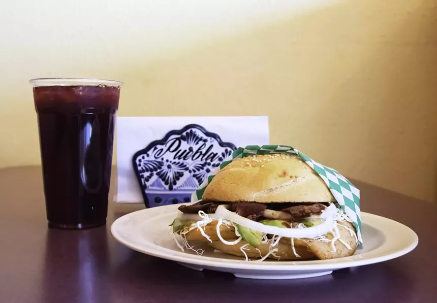 A breaded chicken cemita from El Rincon Poblano.