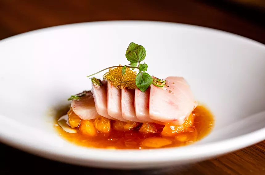 Hama Chili dish at Uchi.