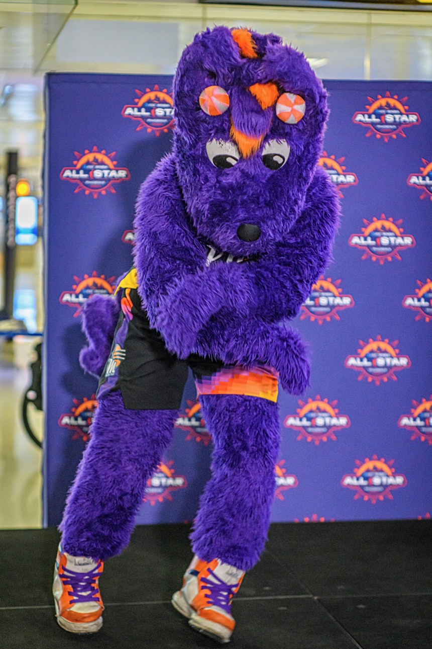 A purple fluffy dragon
