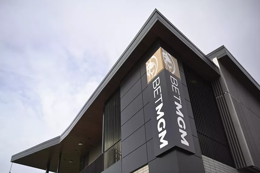 The exterior of the BetMGM sportsbook