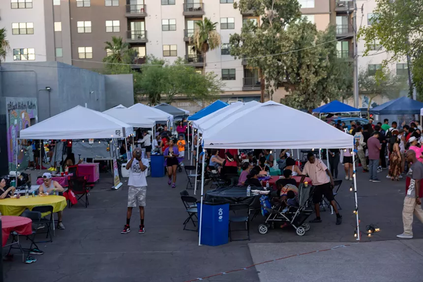 An event held in a parking lot.