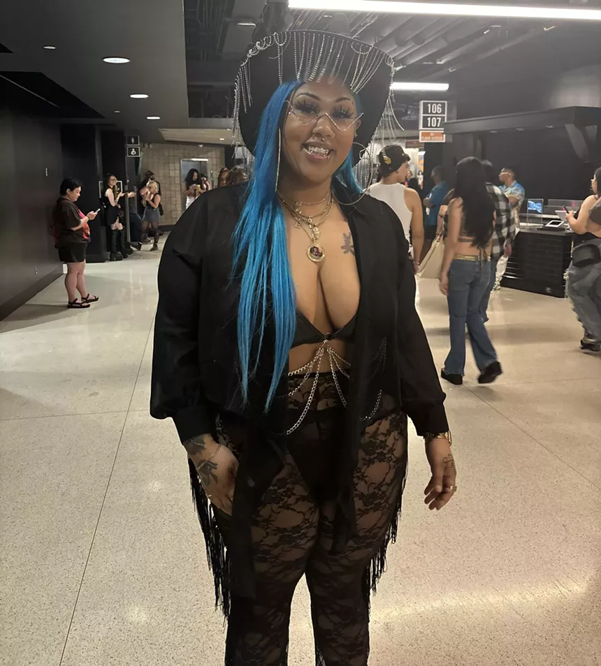A woman at a concert.
