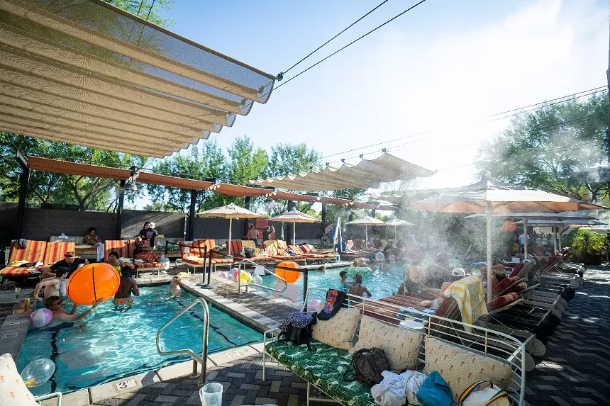 A pool party