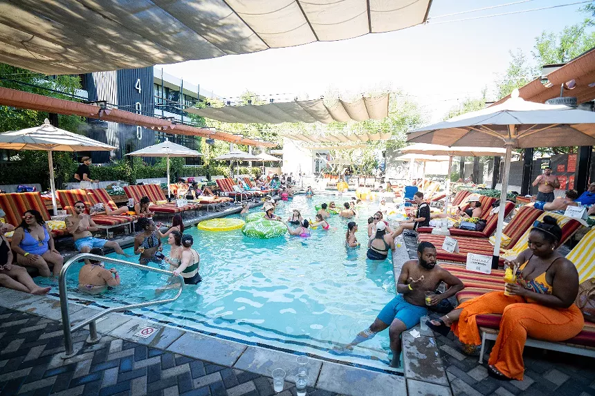 People in a pool
