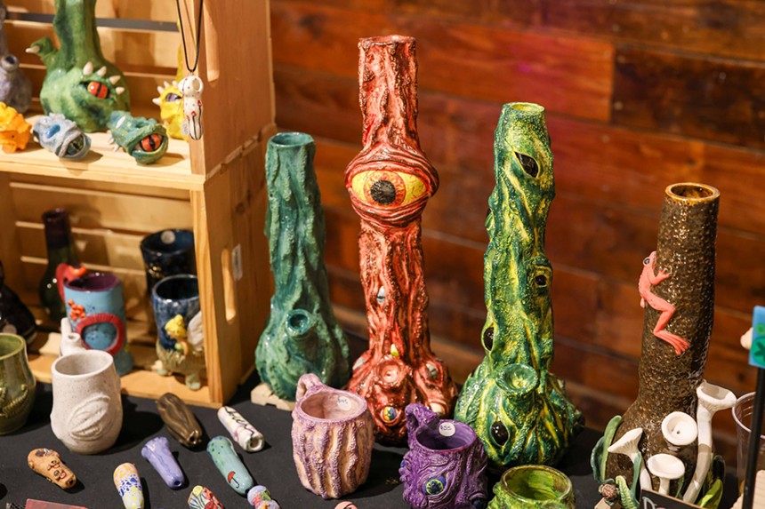 A display of vases.