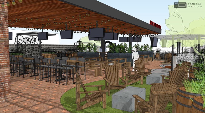 Rendering of Pedal Haus Brewing's Mesa location.