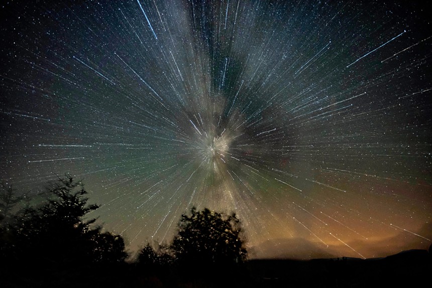 A meteor shower.