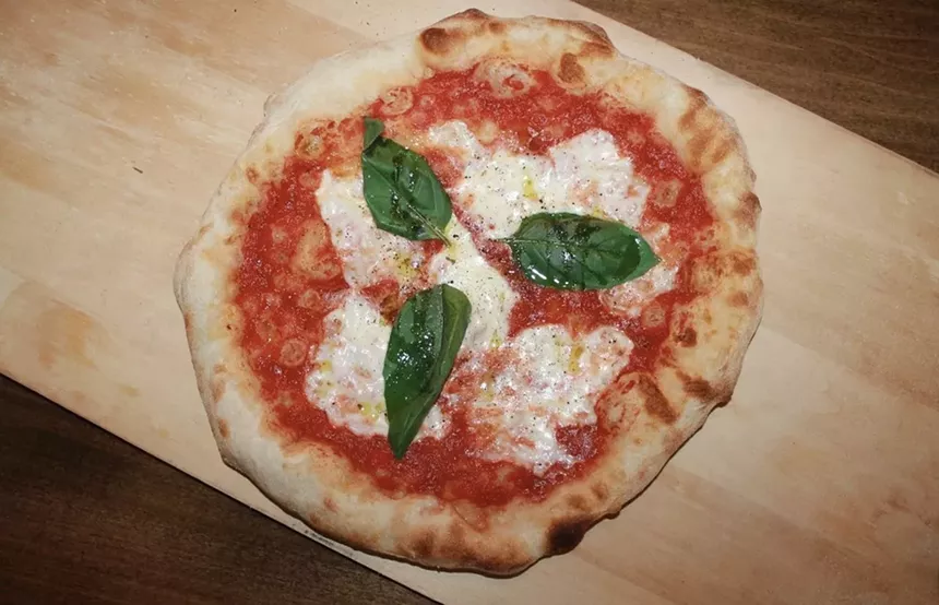 A margherita pizza.