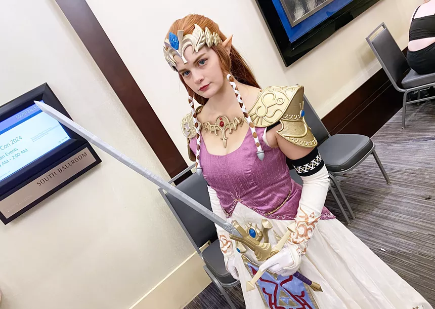 A person in a princess costume.