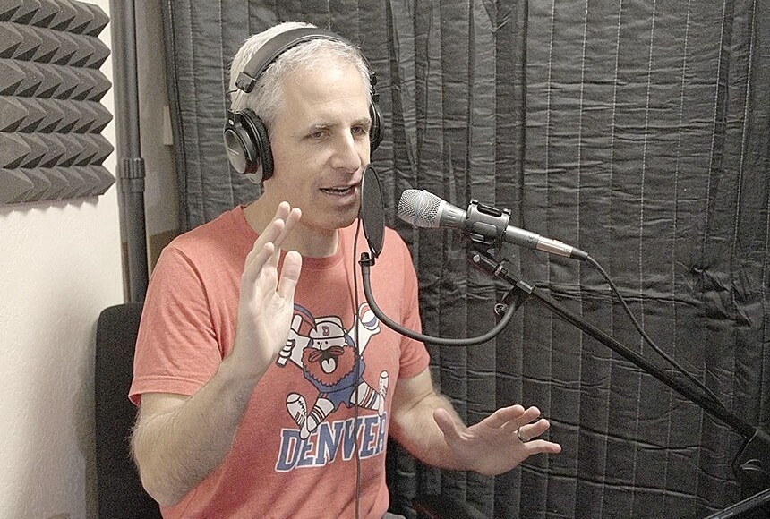 David Sirota recording a Master Plan segment.