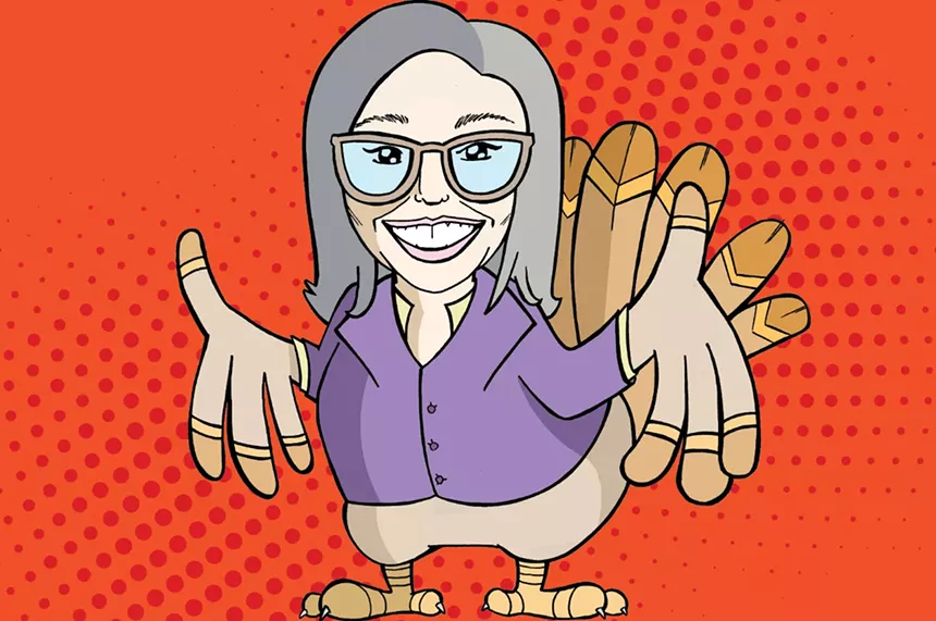 katie hobbs as a turkey