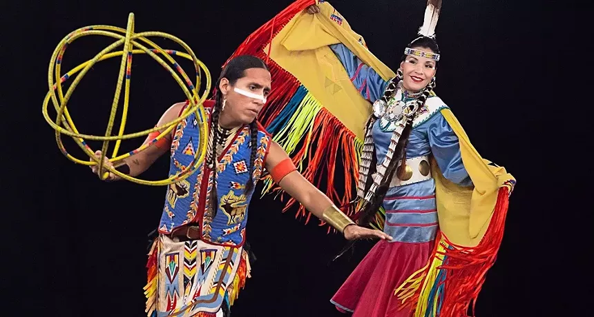 Native American hoop dancers.