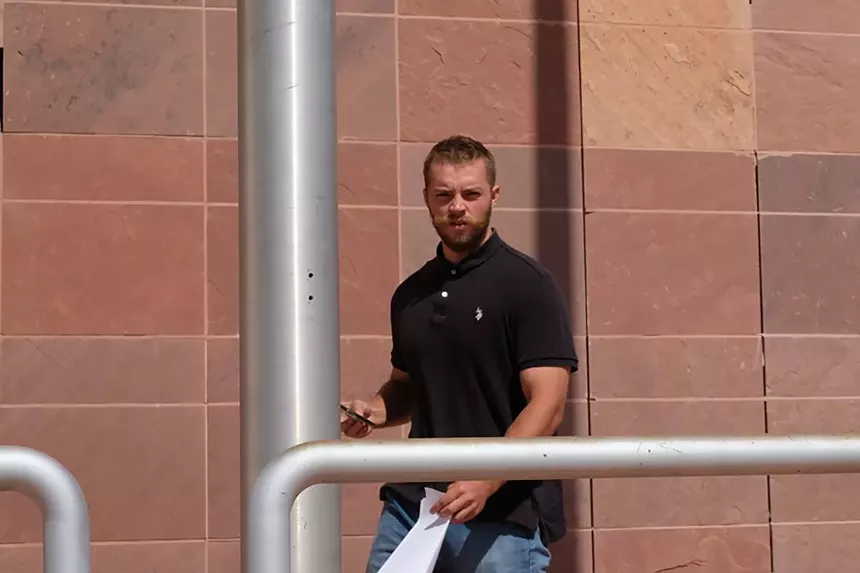 Ethan Schmidt-Crockett outside Scottsdale City Court
