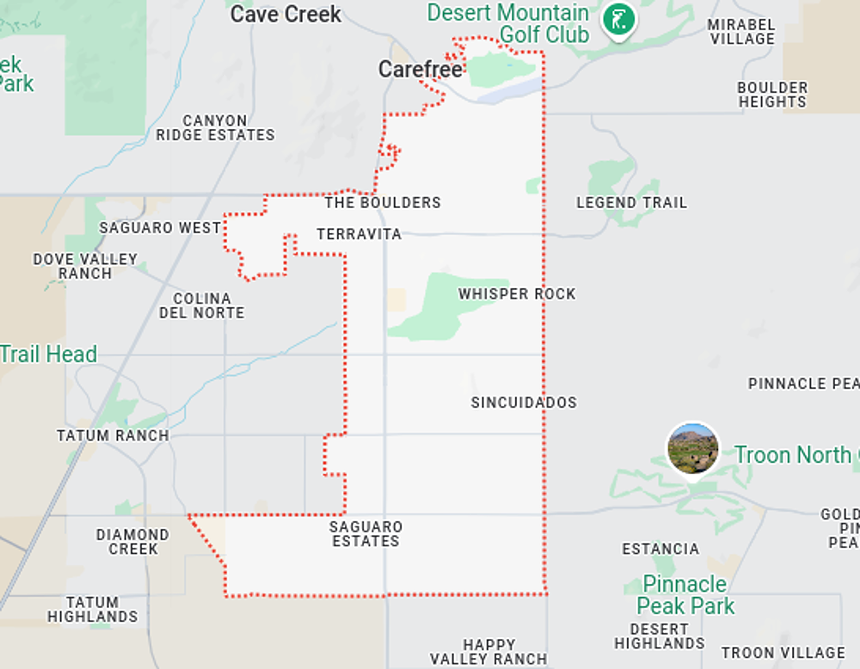 A map of the 85266 zip code