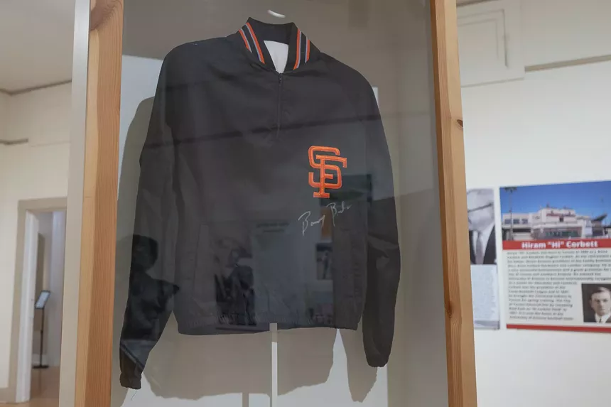 A jacket in a museum exhibit