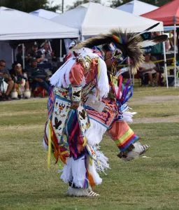 A Native American dancer.