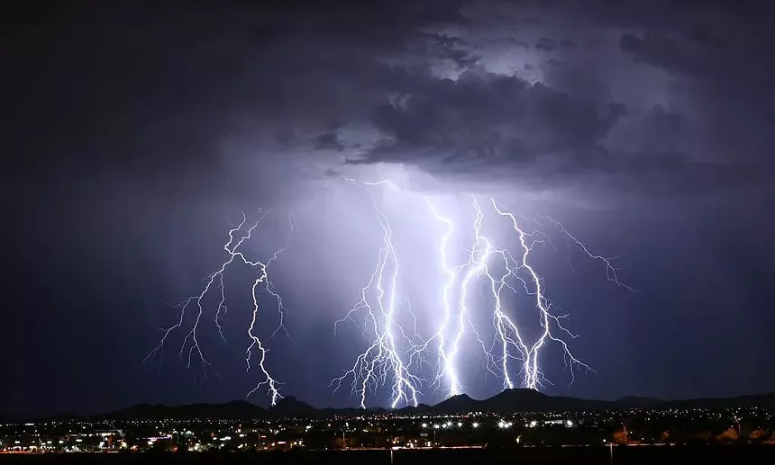 lightning striking in arizona
