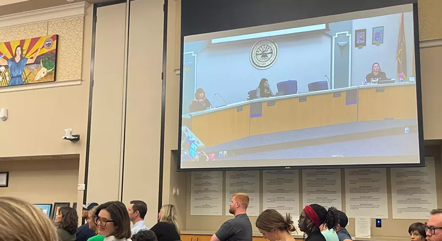 a school board meeting